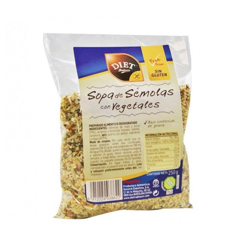 SOPA DE SÉMOLAS Y VEGETALES BOLSA 12/250GR